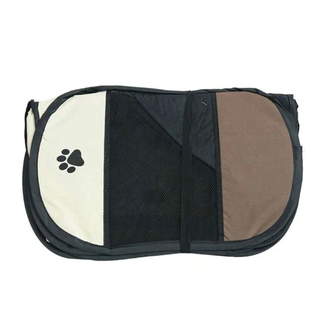 1pc Foldable Paw Pattern Pet Cage For Dog And Cat For Sleeping